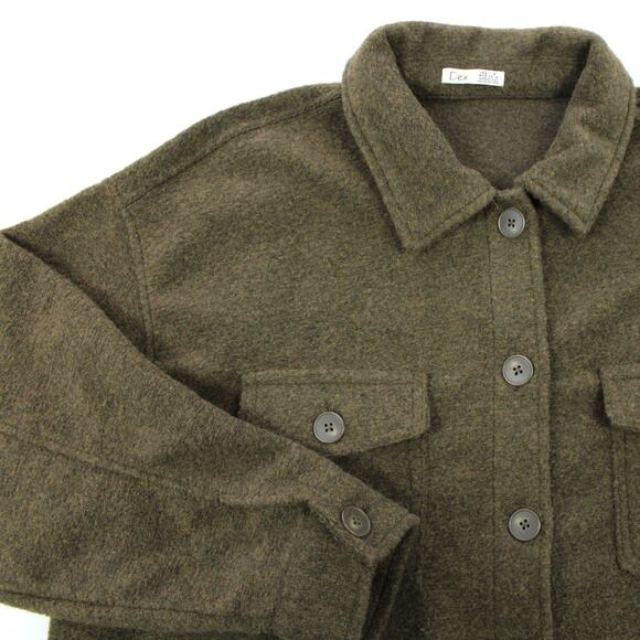 Dex Shacket Shirt Jacket Plus Size 1X Chunky Grunge Minimalist Urban Cozy Fall - Picture 6 of 9